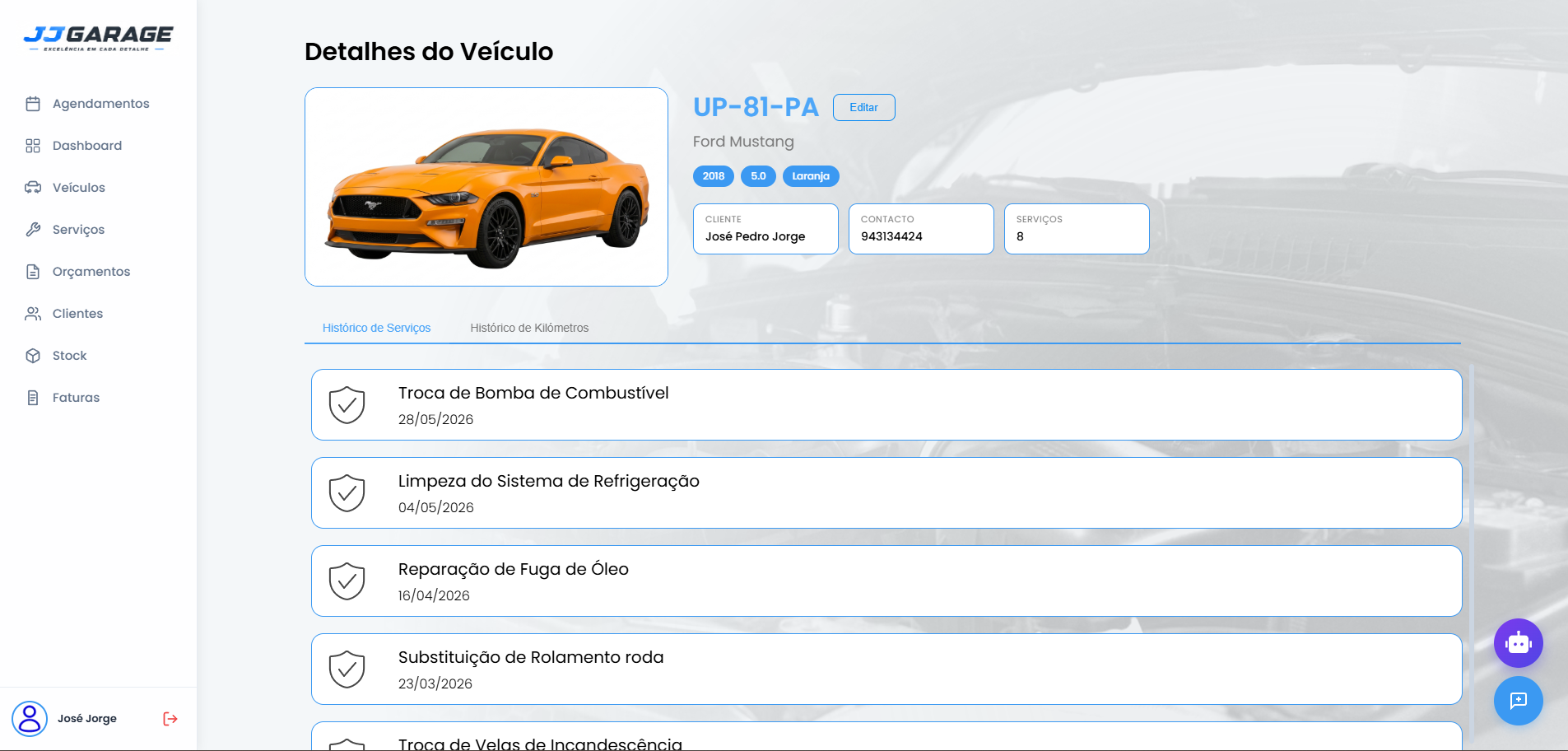 Detalhe do veículo com perfil visual criado por IA
